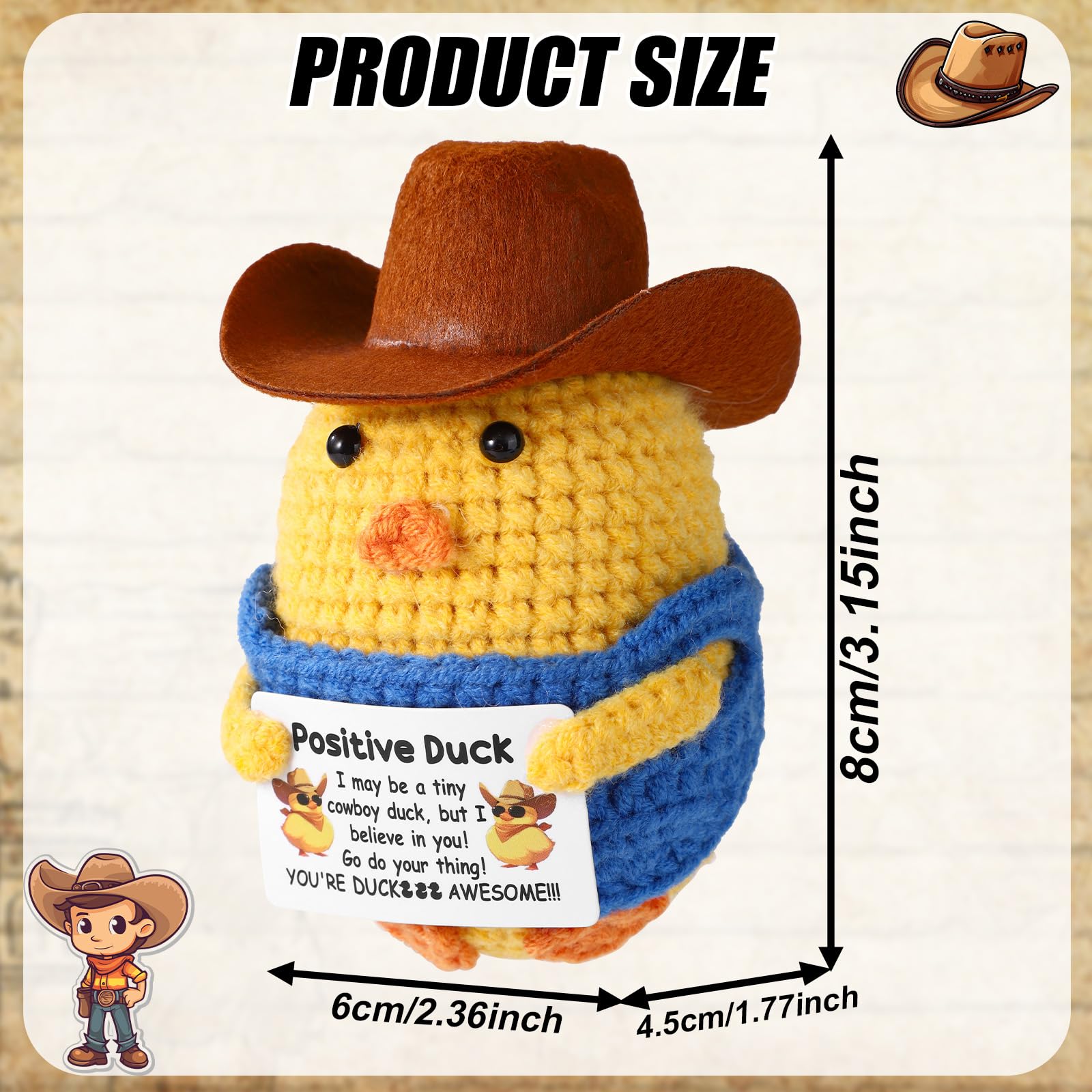 Amazon.com: TOYMIS Positive Duck Crochet, Emotional Doll Support